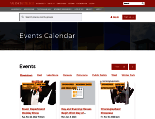 events.valenciacollege.edu screenshot