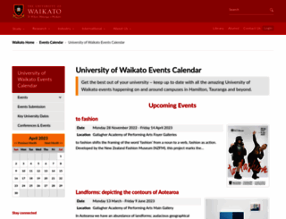 events.waikato.ac.nz screenshot