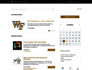 events.wfu.edu screenshot