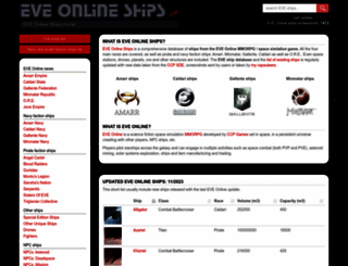 eveonlineships.com screenshot