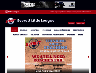 everettlittleleague.org screenshot