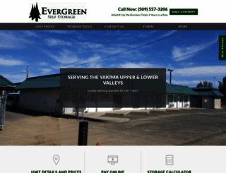 evergreen-self-storage.com screenshot