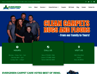 evergreencarpetcare.com screenshot