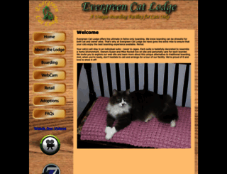 evergreencatlodge.com screenshot