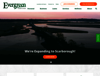 evergreencreditunion.org screenshot