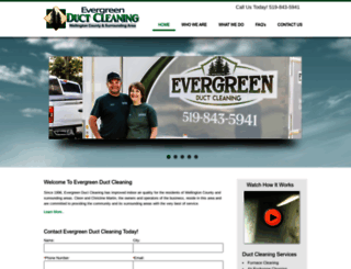 evergreenductcleaning.com screenshot