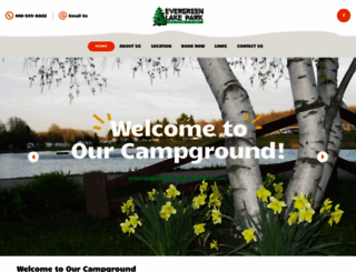evergreenlakecampground.com screenshot