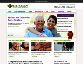 evergreennursing.ca screenshot