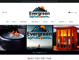 evergreensoftub.com screenshot