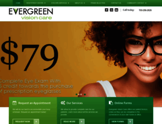 evergreenvisioncare.com screenshot