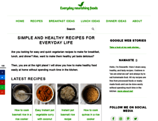 everydaynourishingfoods.com screenshot