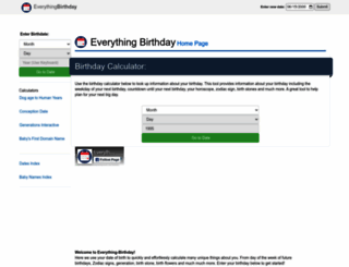 everything-birthday.com screenshot