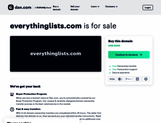 everythinglists.com screenshot