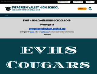 evhs.schoolloop.com screenshot