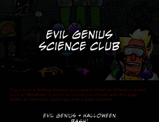 evilgeniusscienceclub.com screenshot