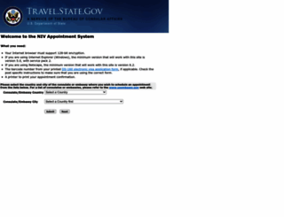 evisaforms.state.gov screenshot