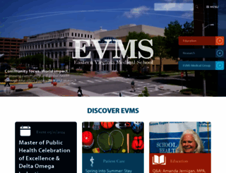evms.edu screenshot