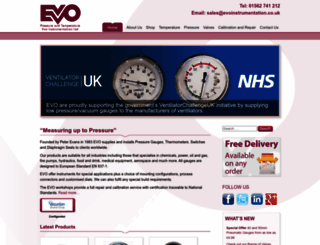 evoinstrumentation.co.uk screenshot