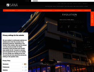 evolution-hotels.com screenshot
