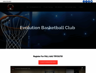 evolutionbasketballclub.com screenshot