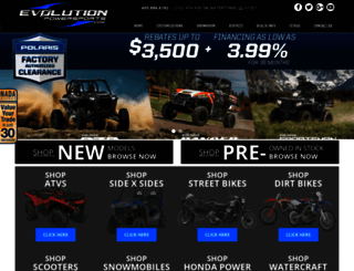 evolutionpowersports.com screenshot