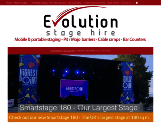 evolutionstagehire.co.uk screenshot
