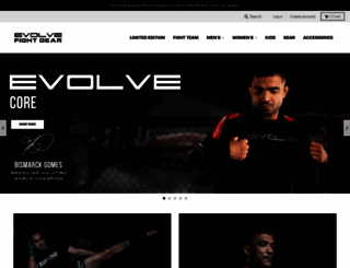 evolve-fightgear.com screenshot