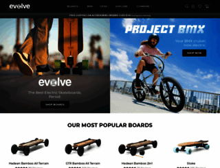 evolveskateboards.com screenshot