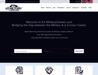 ex-militarycareers.com screenshot