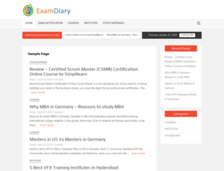 examdiary.com screenshot