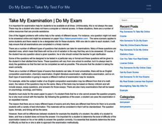examinationforuniversity.com screenshot