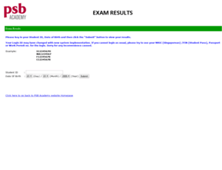 examresults.psb-academy.edu.sg screenshot
