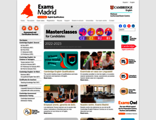 exams-madrid.com screenshot
