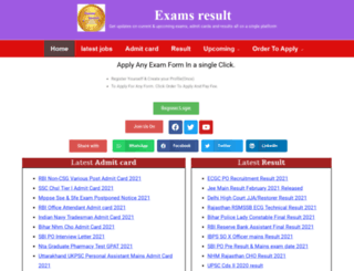 examsresult.net screenshot
