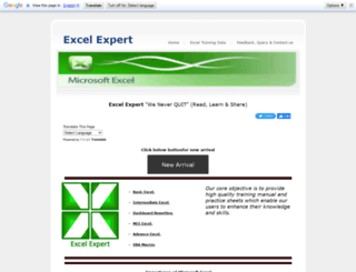 excel-expert.yolasite.com screenshot