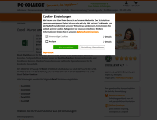 excel.pc-college.de screenshot