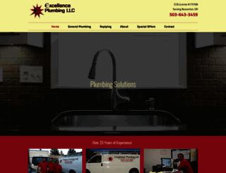 excellenceplumbing.com screenshot