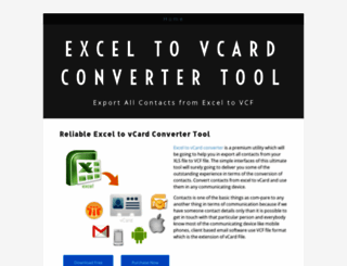 exceltovcardconverter.yolasite.com screenshot