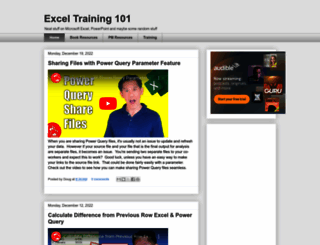 exceltraining101.com screenshot