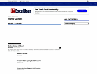 exceluser.com screenshot