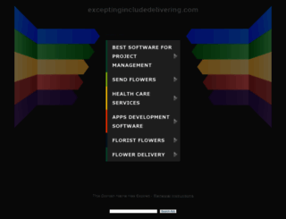 exceptingincludedelivering.com screenshot