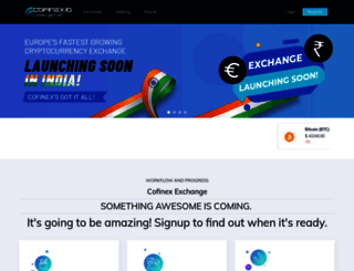 exchange.cofinex.io screenshot