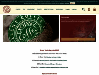 exchangecoffee.co.uk screenshot