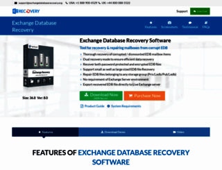 exchangedatabaserecovery.org screenshot