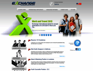 exchangeinternational.org screenshot