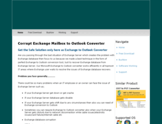 exchangetooutlookconverter.com screenshot