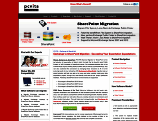exchangetosharepoint.pcvita.com screenshot