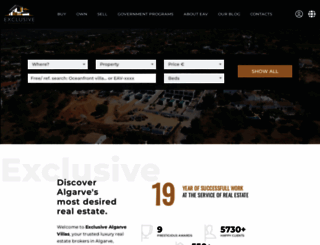 exclusivealgarvevillas.com screenshot