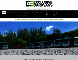 exclusivecaravans.co.za screenshot