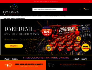 exclusivefireworks.co.uk screenshot